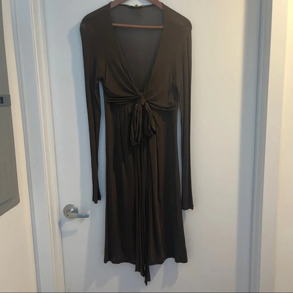 Dress mesh (no transparent) brown L elastan Biscotte - Picture 1 of 6